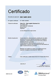 Certificado 14001